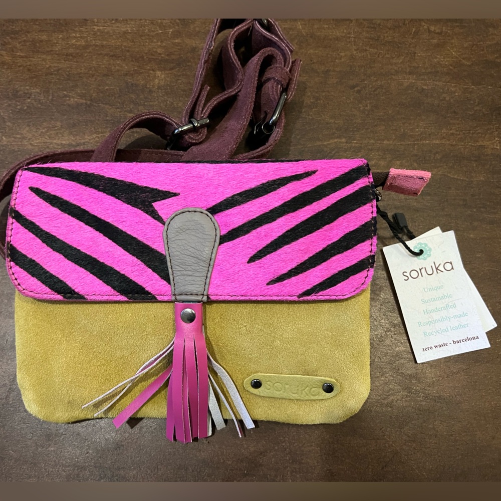 Pink and Yellow Women's Bag